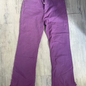 Stradivarius Purple Flared Pants